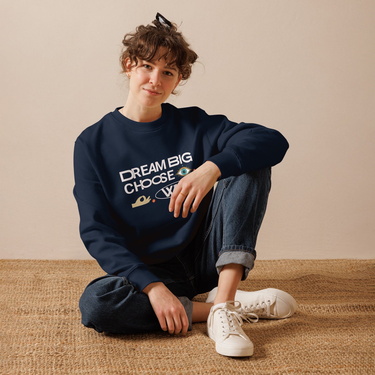 Unisex Organic Cotton Sweatshirt – Soft, Durable, Eco-Friendly, Comfort & Style 'Choose Wise'