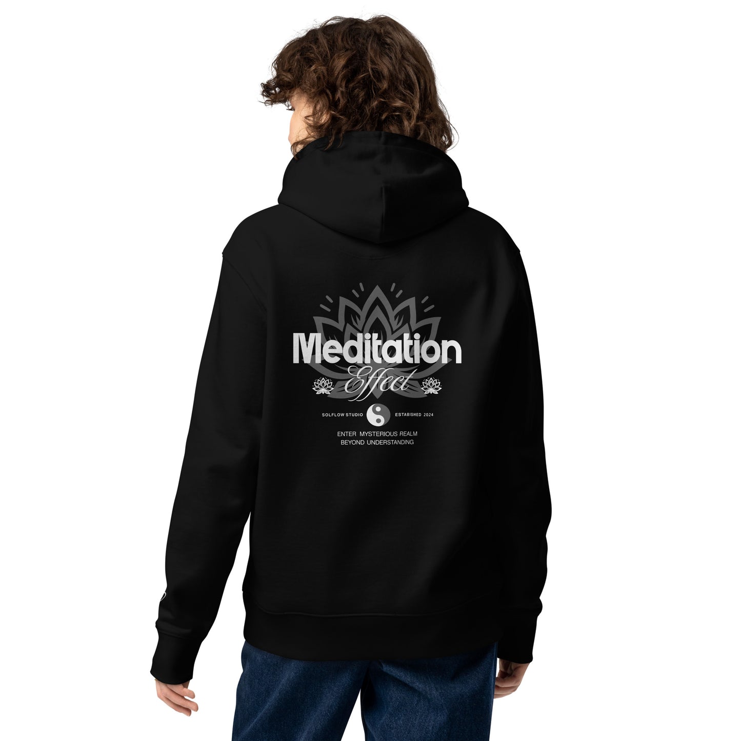 Organic Cotton Hoodie - Eco-Friendly, Soft, Sustainable Sweatshirt 'Meditation Effect'