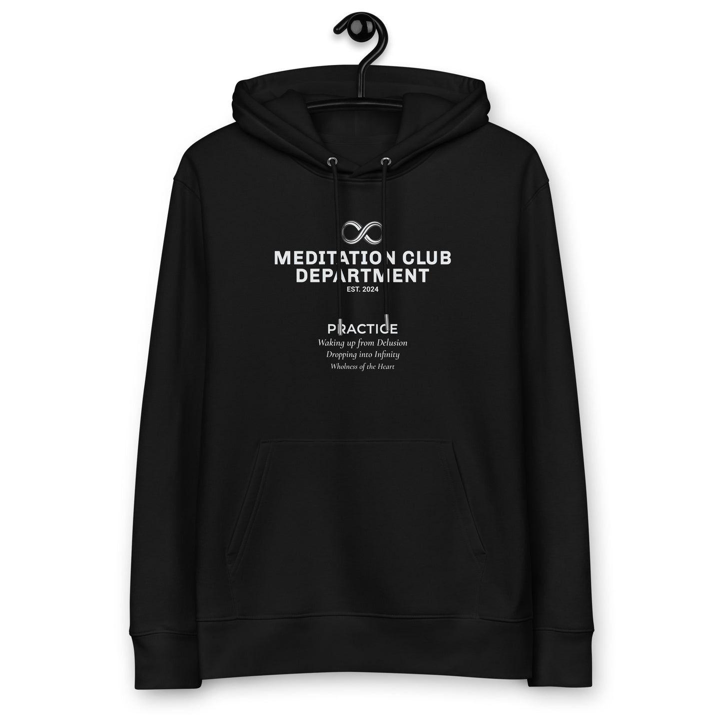 Organic Cotton Hoodie - Eco-Friendly, Soft, Sustainable 'Meditation Club Department'