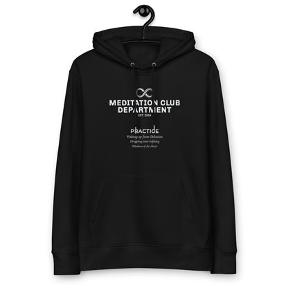 Organic Cotton Hoodie - Eco-Friendly, Soft, Sustainable 'Meditation Club Department'