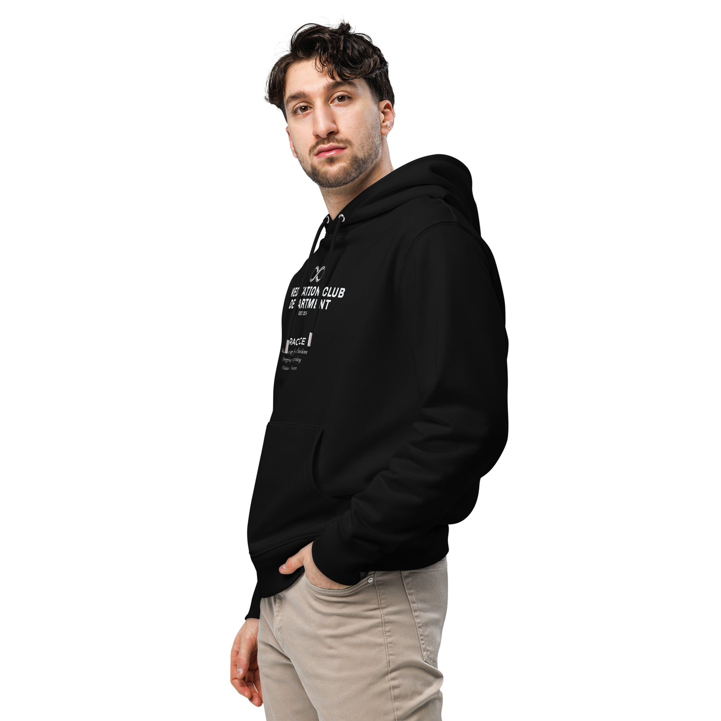 Organic Cotton Hoodie - Eco-Friendly, Soft, Sustainable 'Meditation Club Department'