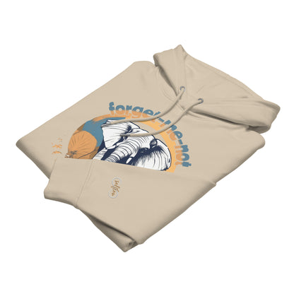 Organic Cotton Hoodie - Eco-Friendly, Soft, Sustainable 'Elephant - save endangered animals'