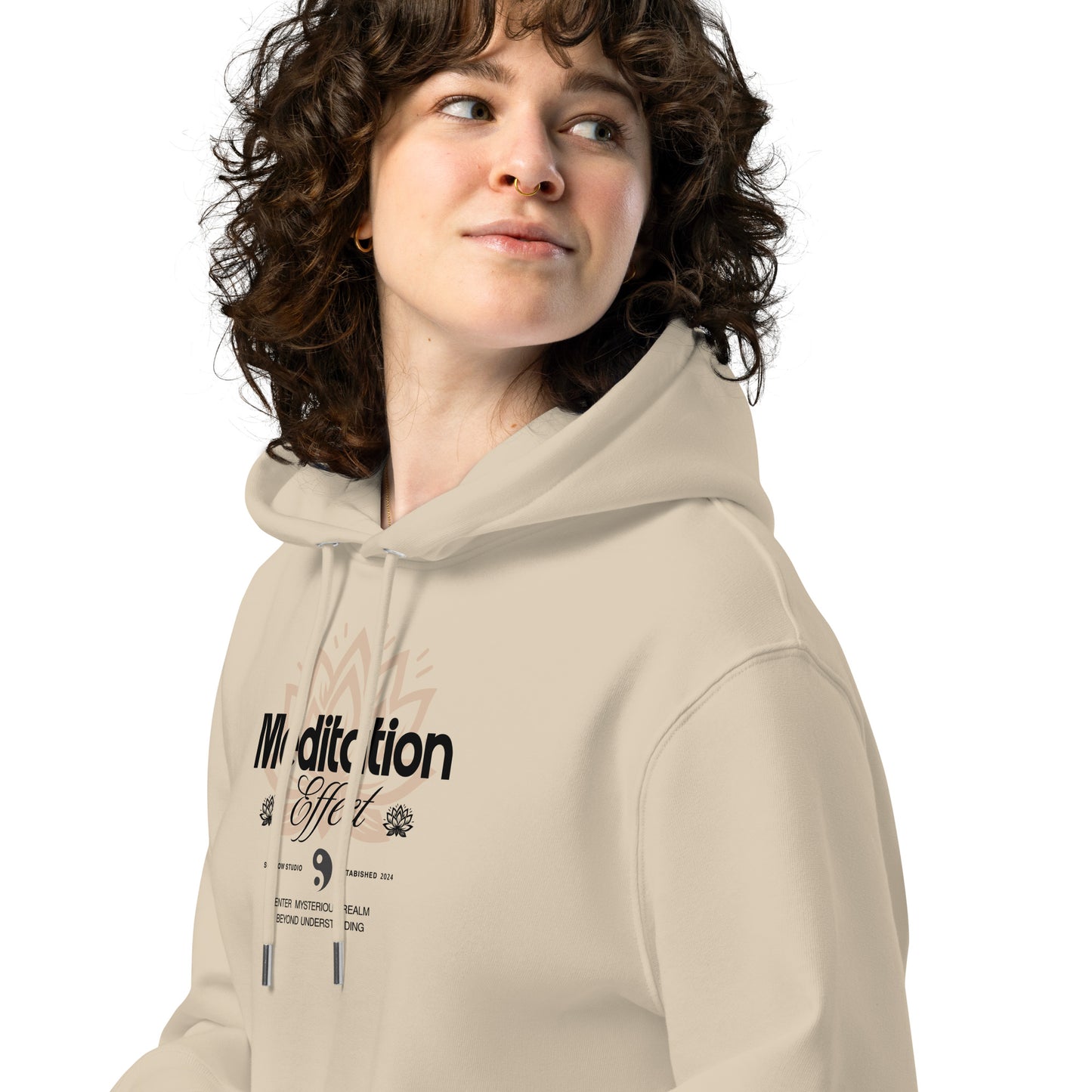 Organic Cotton Hoodie - Eco-Friendly, Soft, Sustainable Sweatshirt  'Meditation effect'