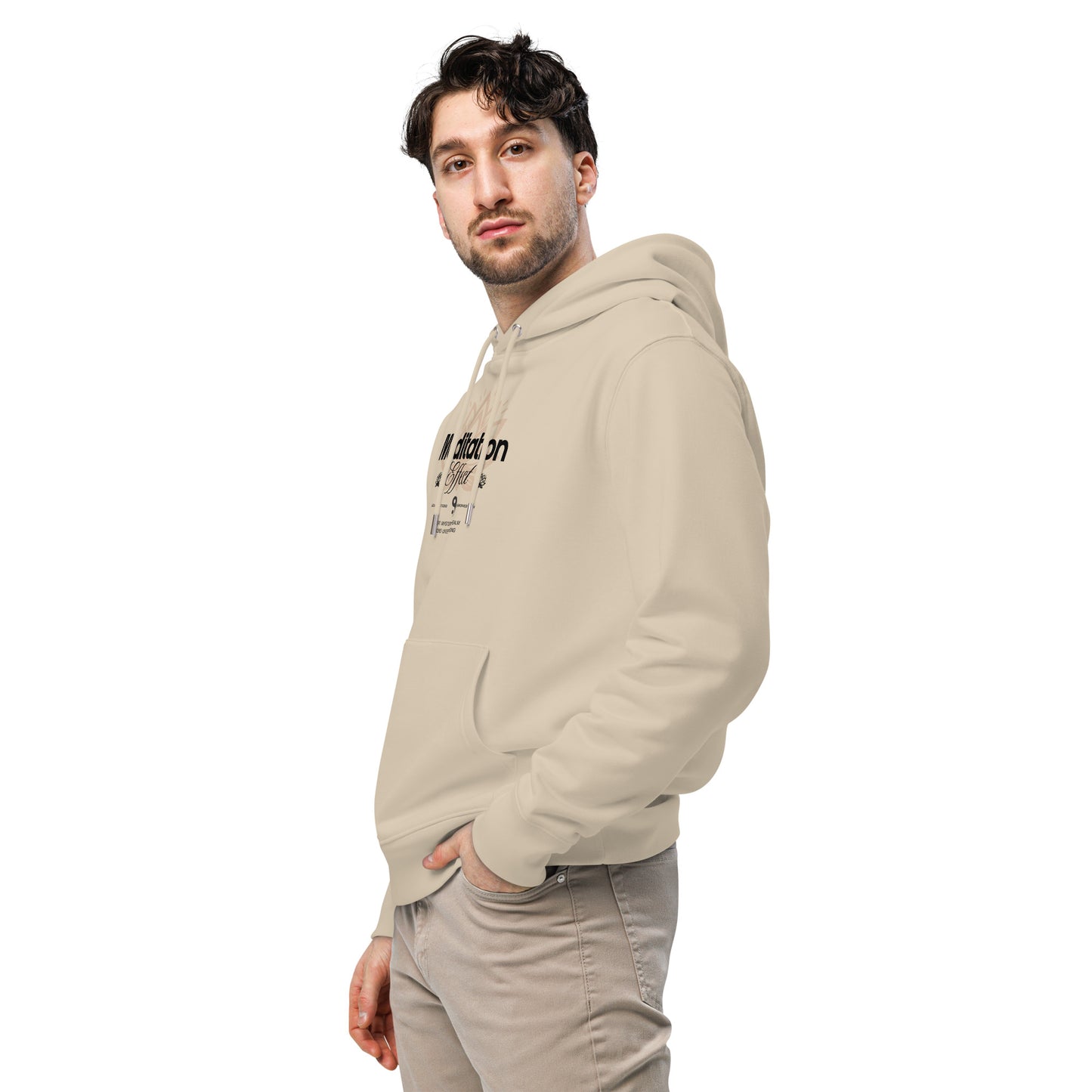 Organic Cotton Hoodie - Eco-Friendly, Soft, Sustainable Sweatshirt  'Meditation effect'