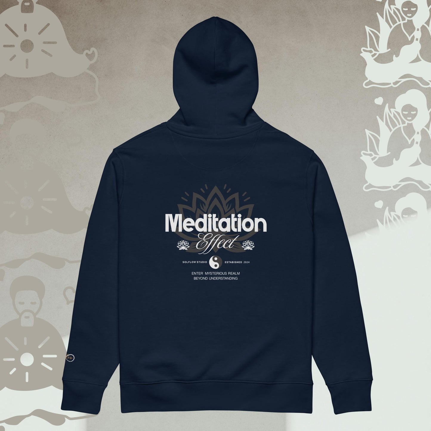 Organic Cotton Hoodie - Eco-Friendly, Soft, Sustainable Sweatshirt 'Meditation Effect'