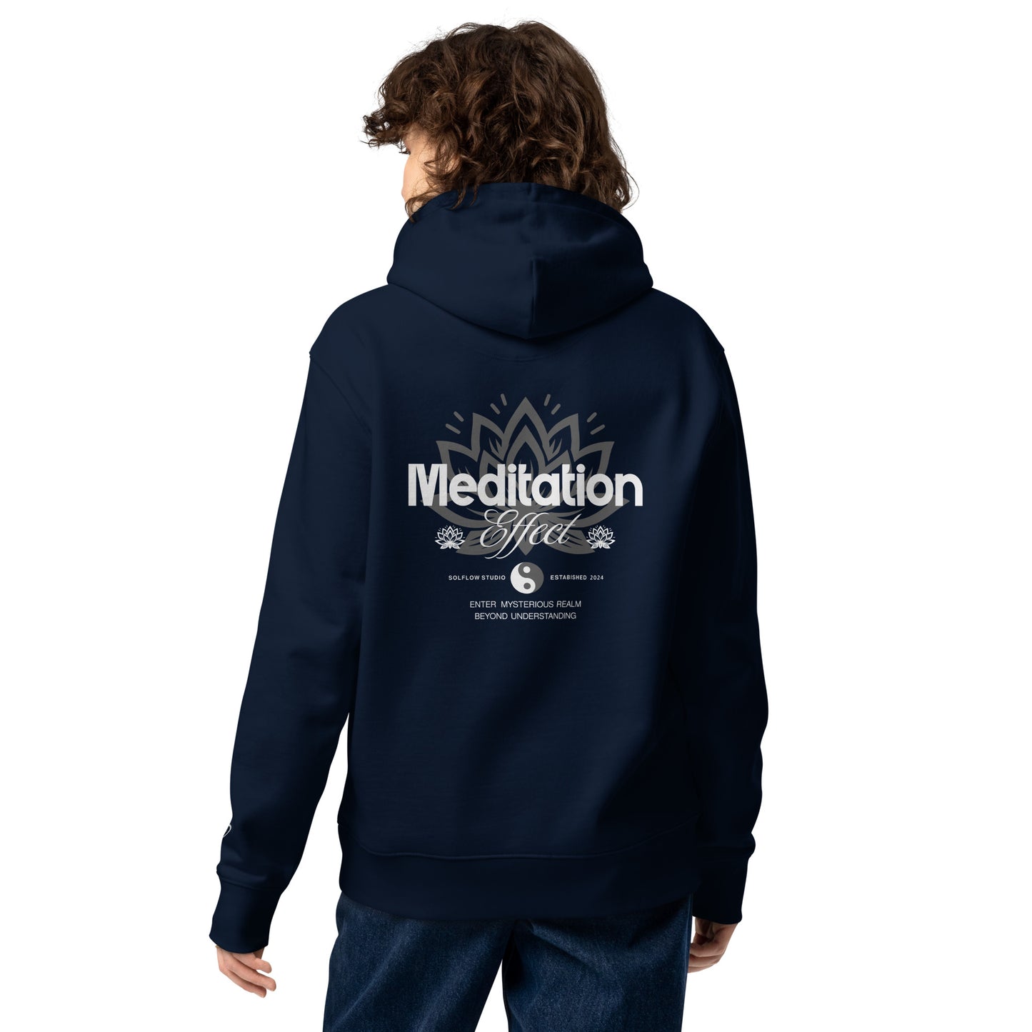 Organic Cotton Hoodie - Eco-Friendly, Soft, Sustainable Sweatshirt 'Meditation Effect'