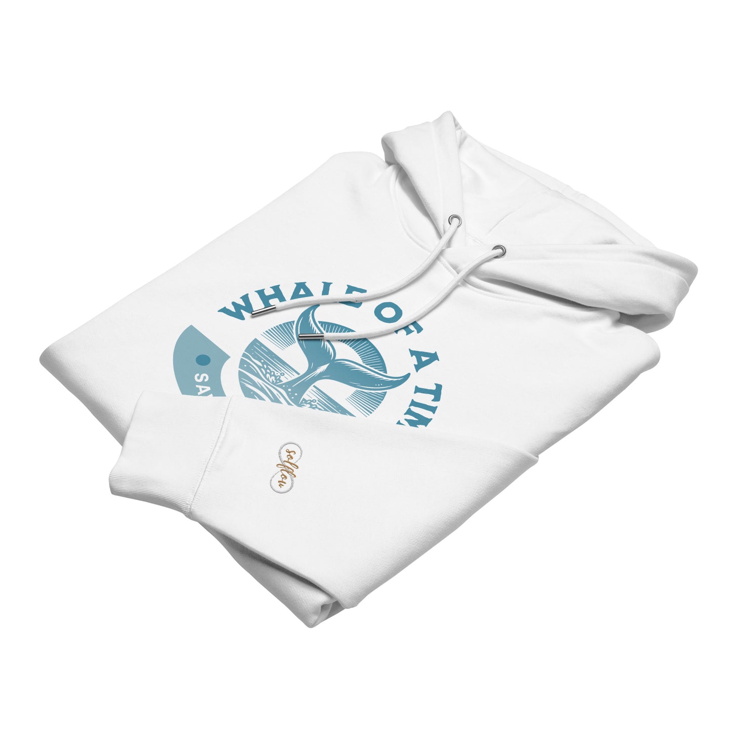 Organic Cotton Hoodie - Eco-Friendly, Soft, Sustainable 'Whale - Save Endangered Animals'