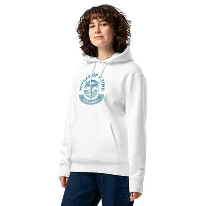 Organic Cotton Hoodie - Eco-Friendly, Soft, Sustainable 'Whale - Save Endangered Animals'