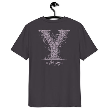 Unisex Organic Cotton T-Shirt - Eco-Friendly Minimalist Sustainable Tee 'Y is For Yoga'