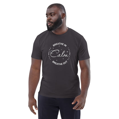 Unisex Organic Cotton T-Shirt - Eco-Friendly Minimalist Sustainable Tee 'Calm - Breathwork'