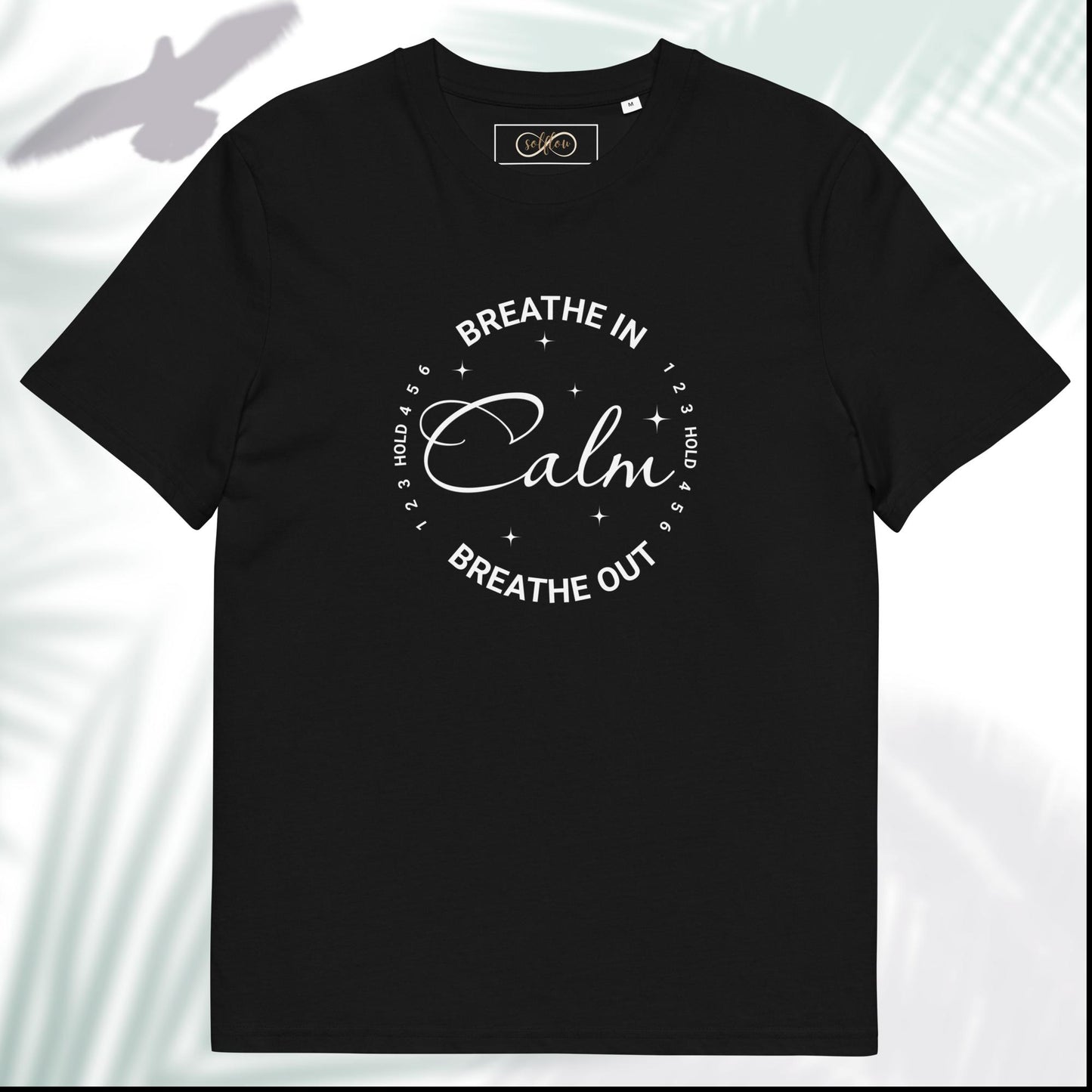 Unisex Organic Cotton T-Shirt - Eco-Friendly Minimalist Sustainable Tee 'Calm - Breathwork'