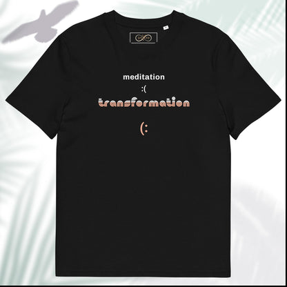 Unisex Organic Cotton T-Shirt - Eco-Friendly Minimalist Sustainable Tee 'Meditation-transformation'