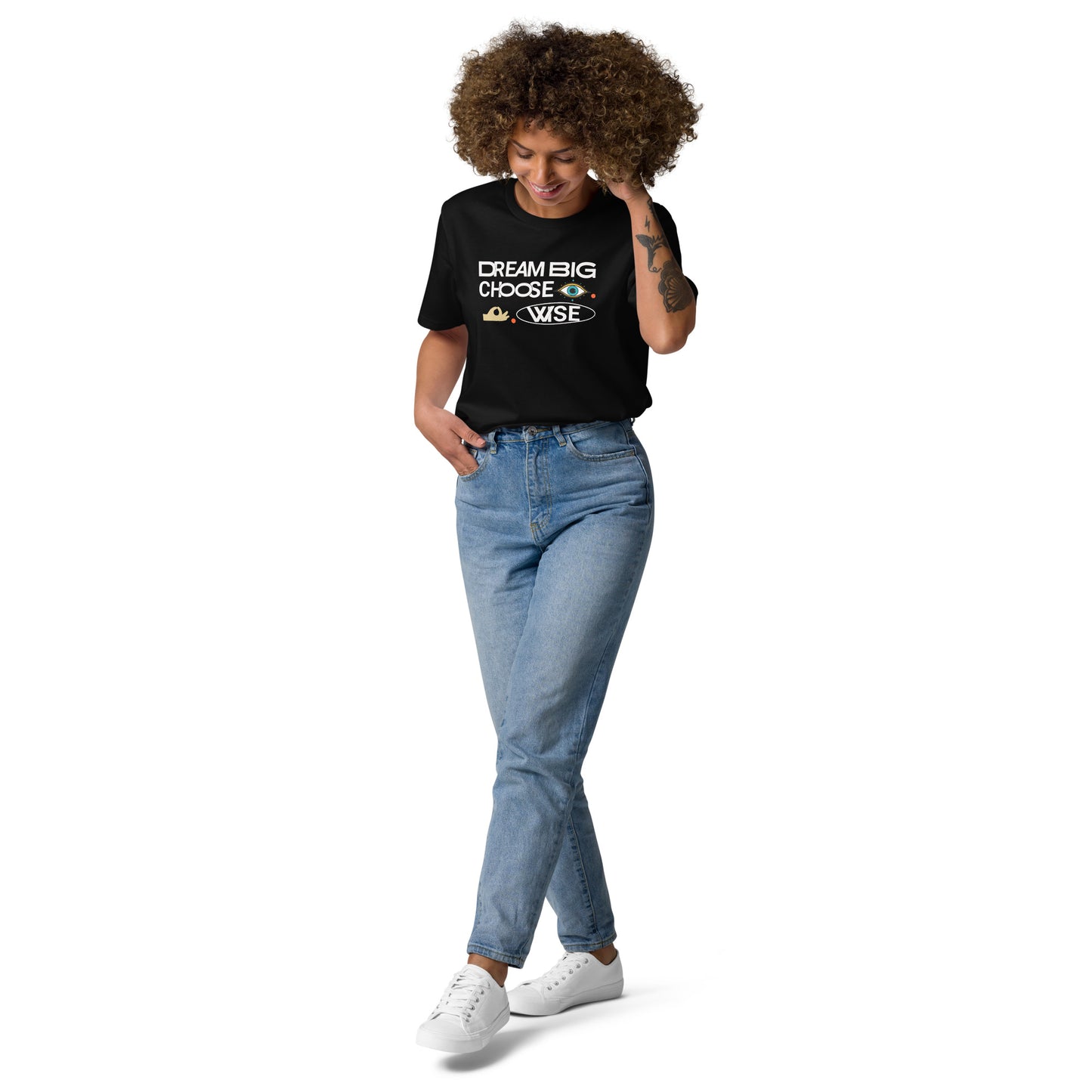 Unisex Organic Cotton T-Shirt - Eco-Friendly Minimalist Sustainable Tee 'Dream Big'