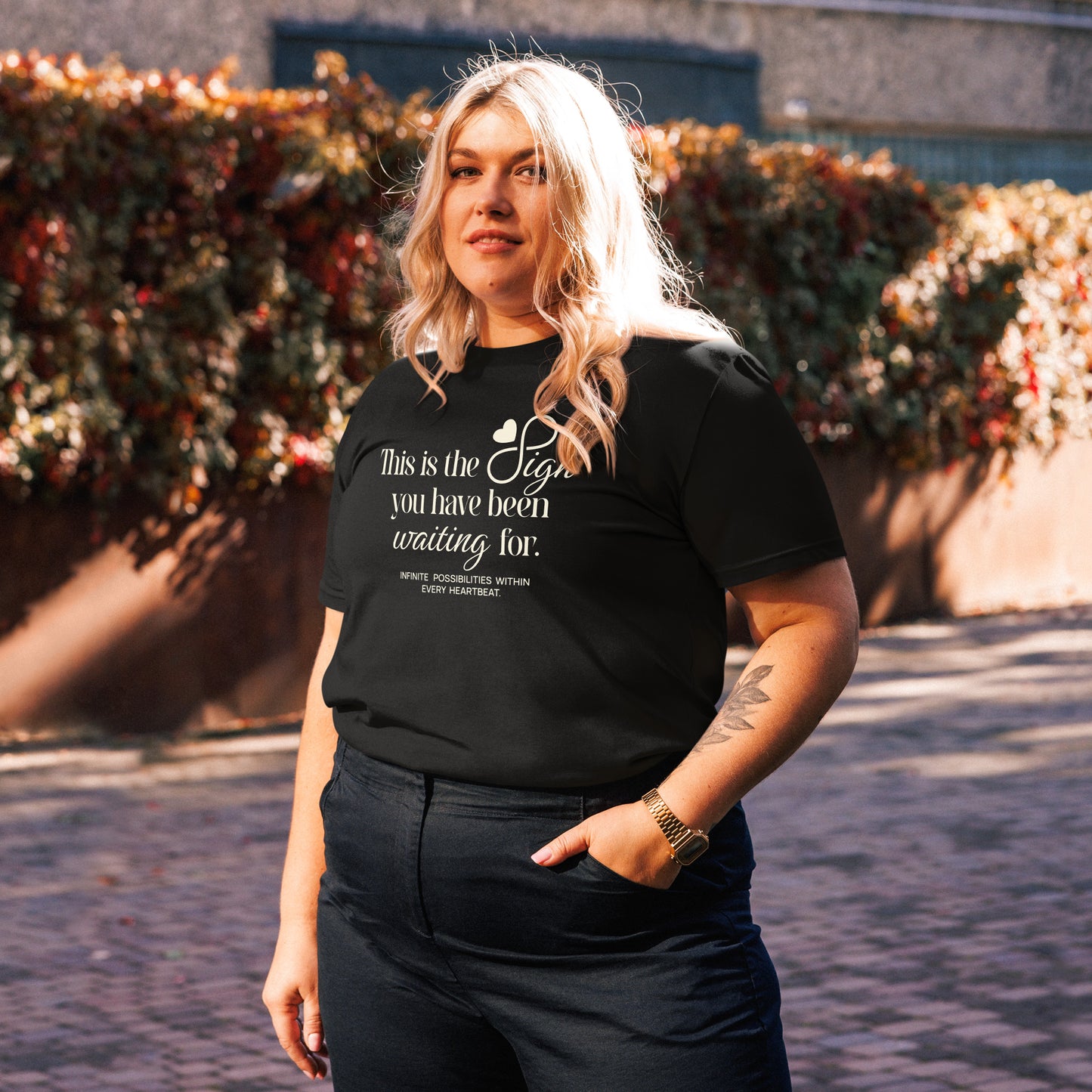 Unisex Organic Cotton T-Shirt - Eco-Friendly Minimalist Sustainable Tee 'This is The Sign'