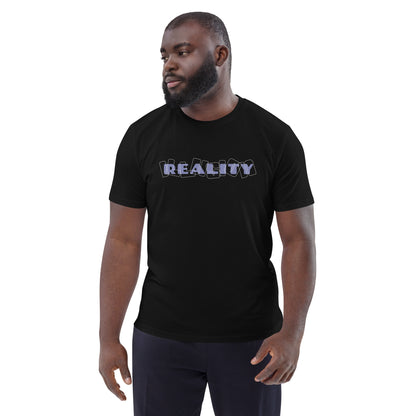 Unisex Organic Cotton T-Shirt - Eco-Friendly Minimalist Sustainable Tee 'Reality - Illusion'