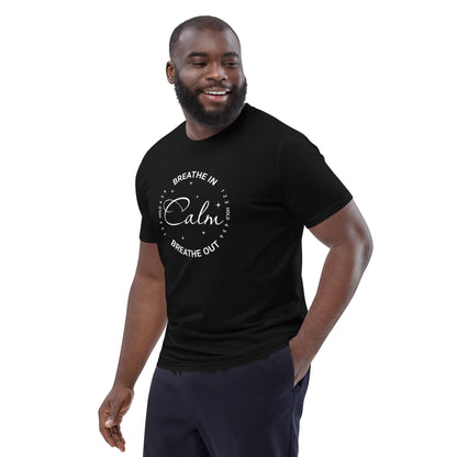 Unisex Organic Cotton T-Shirt - Eco-Friendly Minimalist Sustainable Tee 'Calm - Breathwork'