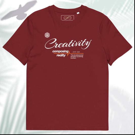 Unisex Organic Cotton T-Shirt - Eco-Friendly Minimalist Sustainable Tee 'Creativity'