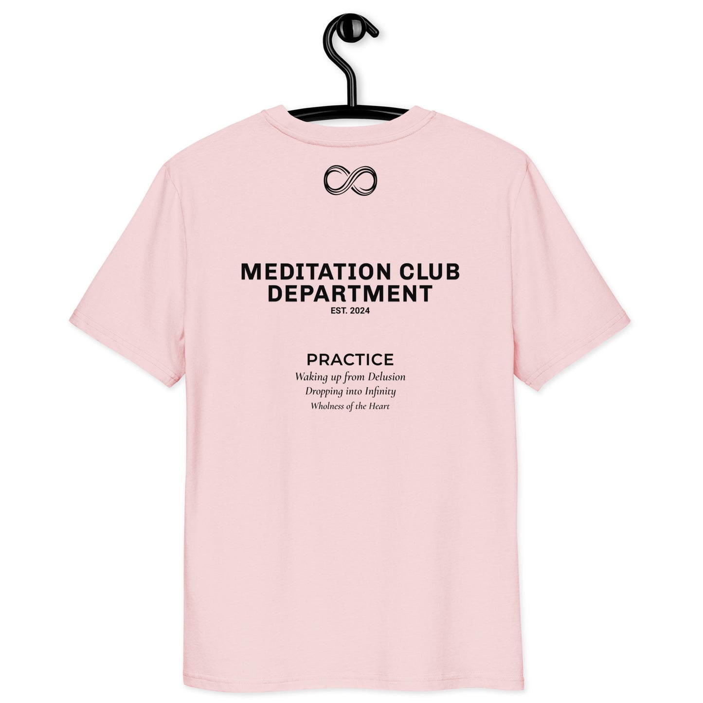 Unisex Organic Cotton T-Shirt - Eco-Friendly Minimalist Sustainable Tee 'Meditation Club Department'