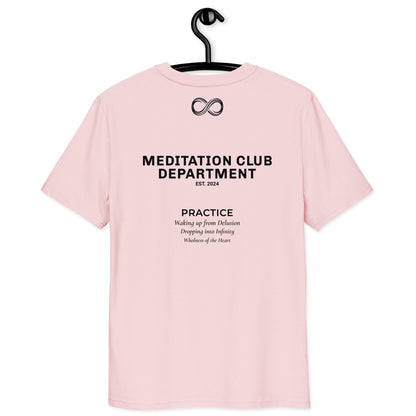 Unisex Organic Cotton T-Shirt - Eco-Friendly Minimalist Sustainable Tee 'Meditation Club Department'