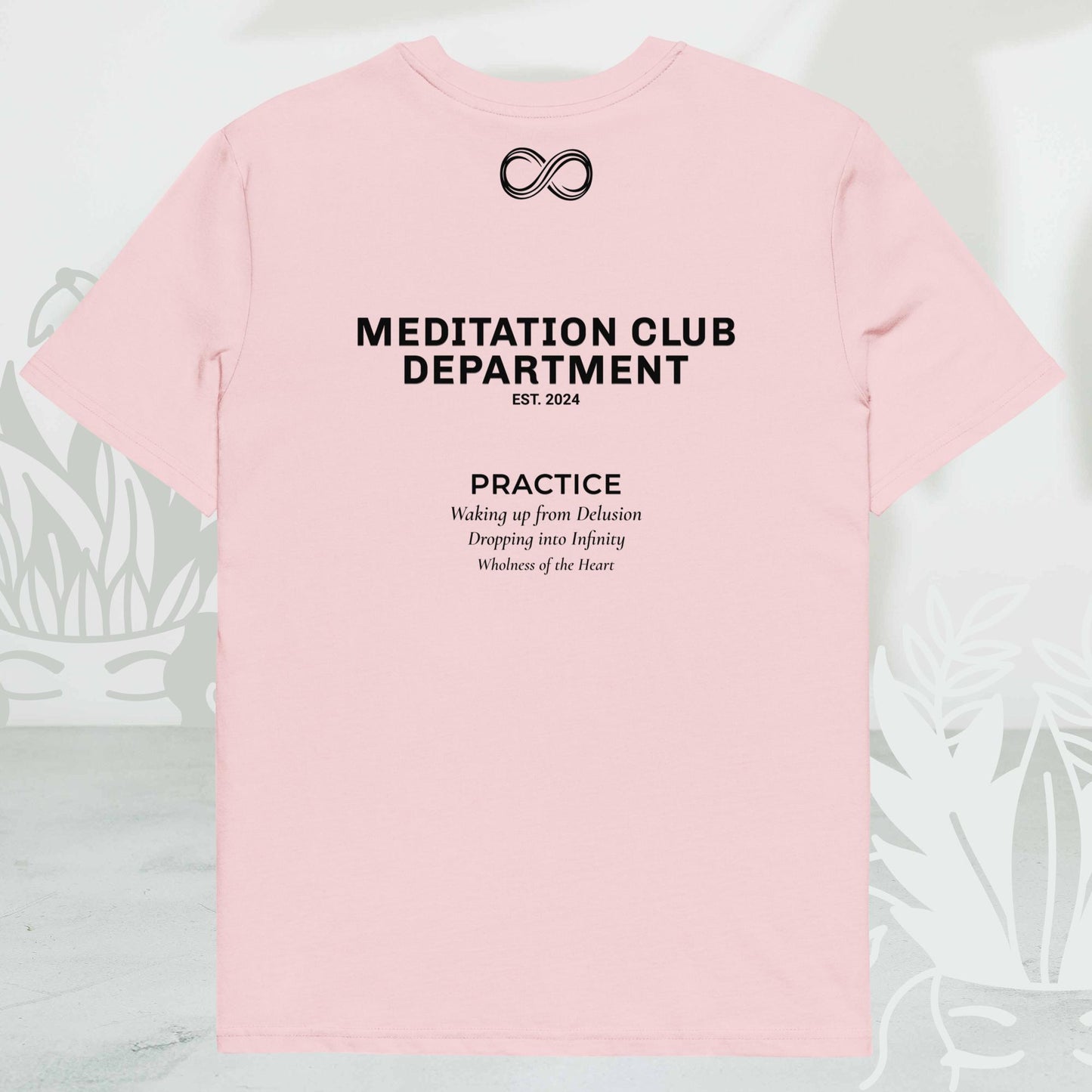 Unisex Organic Cotton T-Shirt - Eco-Friendly Minimalist Sustainable Tee 'Meditation Club Department'