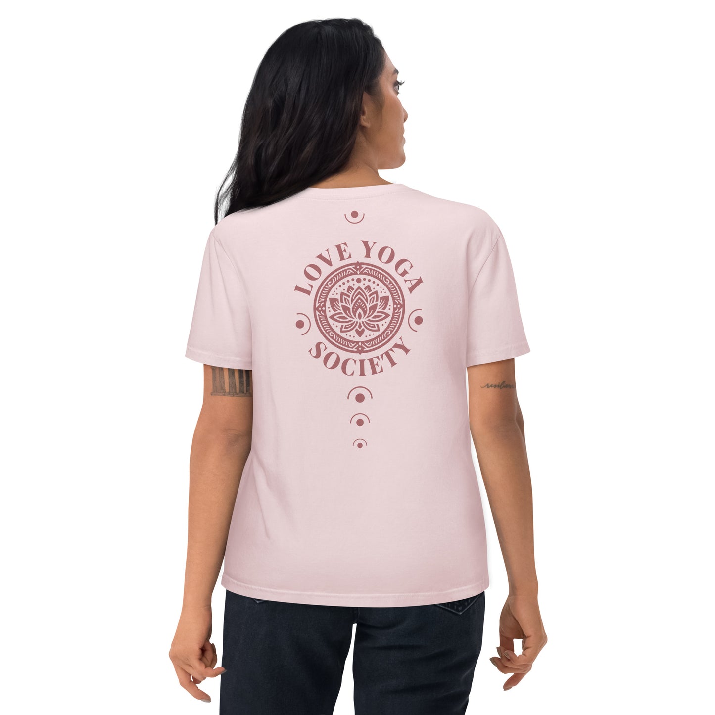 Unisex Organic Cotton T-Shirt - Eco-Friendly Minimalist Sustainable Tee 'Love Yoga Society'