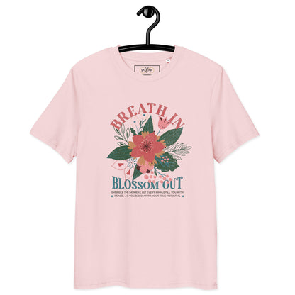 Unisex Organic Cotton T-Shirt - Eco-Friendly Minimalist Sustainable Tee 'Blossom Out'