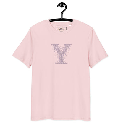 Unisex Organic Cotton T-Shirt - Eco-Friendly Minimalist Sustainable Tee 'Y is For Yoga'