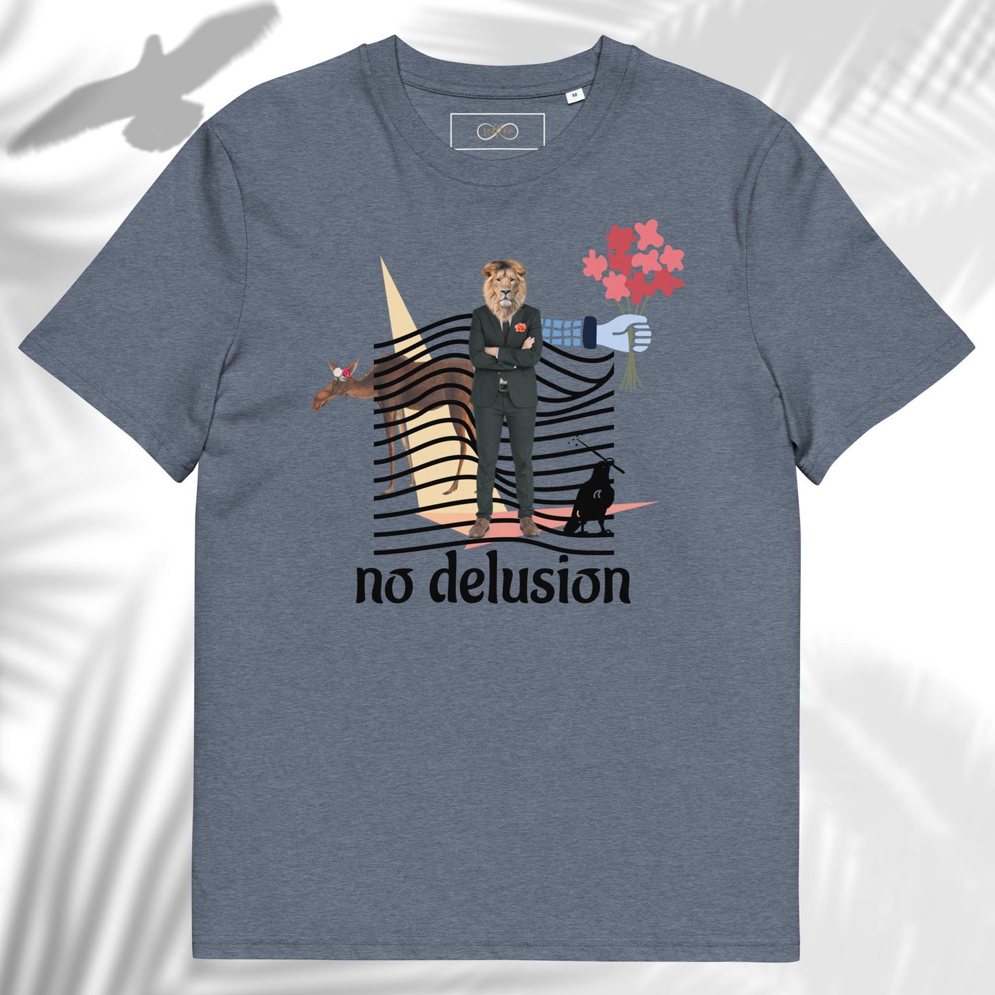 Unisex Organic Cotton T-Shirt - Eco-Friendly Minimalist Sustainable Tee 'No Delusion'