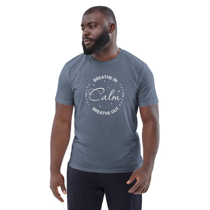 Unisex Organic Cotton T-Shirt - Eco-Friendly Minimalist Sustainable Tee 'Calm - Breathwork'