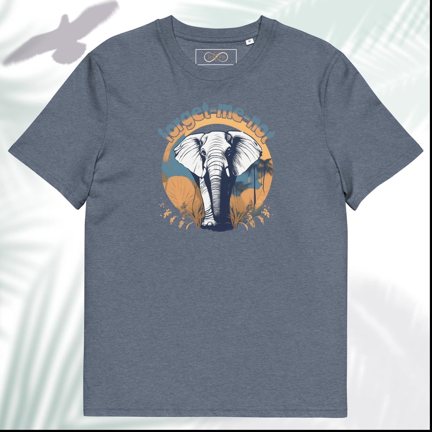 Unisex Organic Cotton T-Shirt - Eco-Friendly Minimalist Sustainable Tee 'Elephant - Save Endangered Animals'