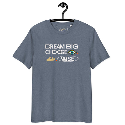 Unisex Organic Cotton T-Shirt - Eco-Friendly Minimalist Sustainable Tee 'Dream Big'