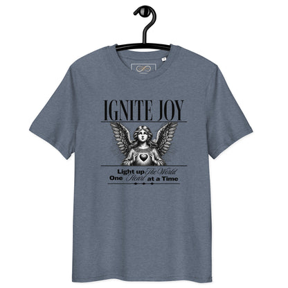 Unisex Organic Cotton T-Shirt - Eco-Friendly Minimalist Sustainable Tee 'Ignite Joy'