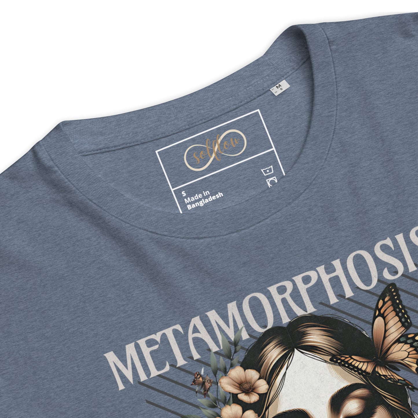 Unisex Organic Cotton T-Shirt - Eco-Friendly Minimalist Sustainable Tee 'Metamorphosis'