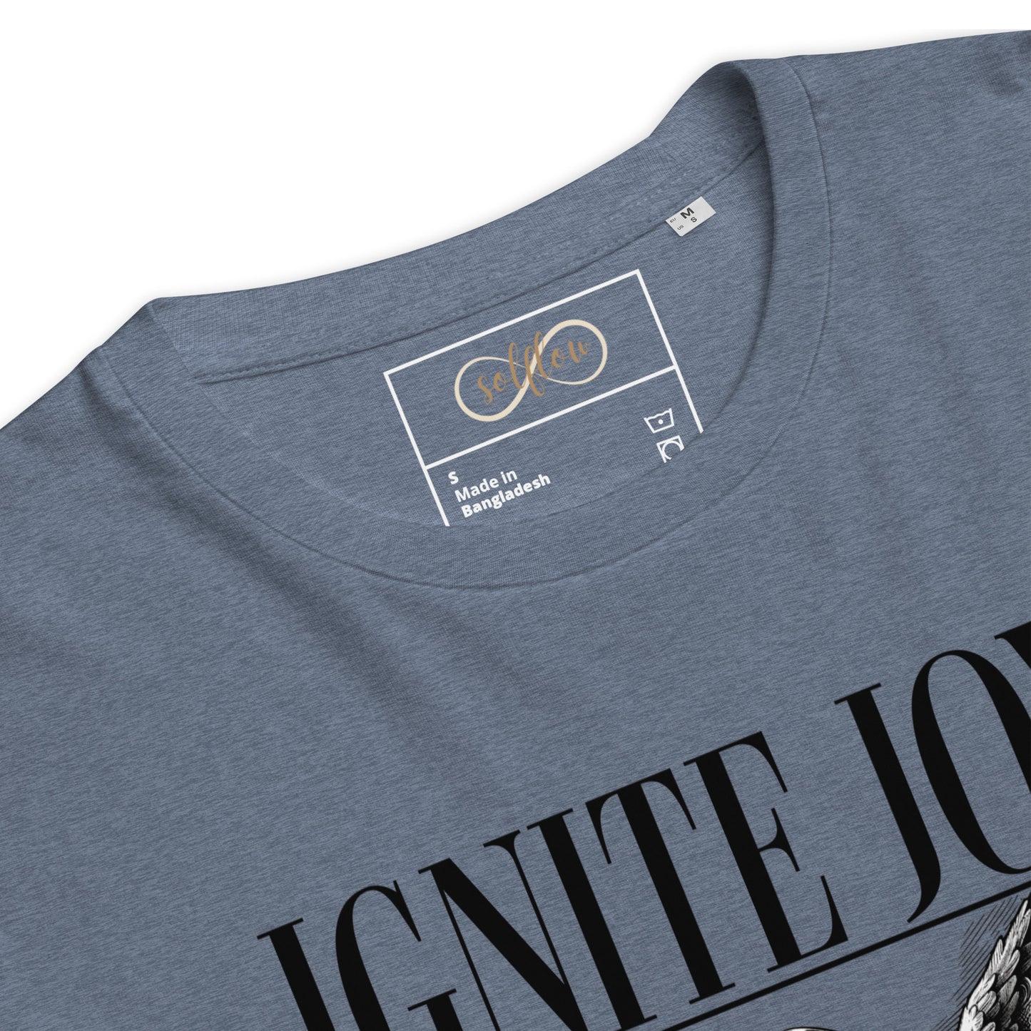 Unisex Organic Cotton T-Shirt - Eco-Friendly Minimalist Sustainable Tee 'Ignite Joy'