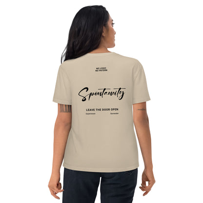 Unisex Organic Cotton T-Shirt - Eco-Friendly Minimalist Sustainable Tee 'Spontaneity'