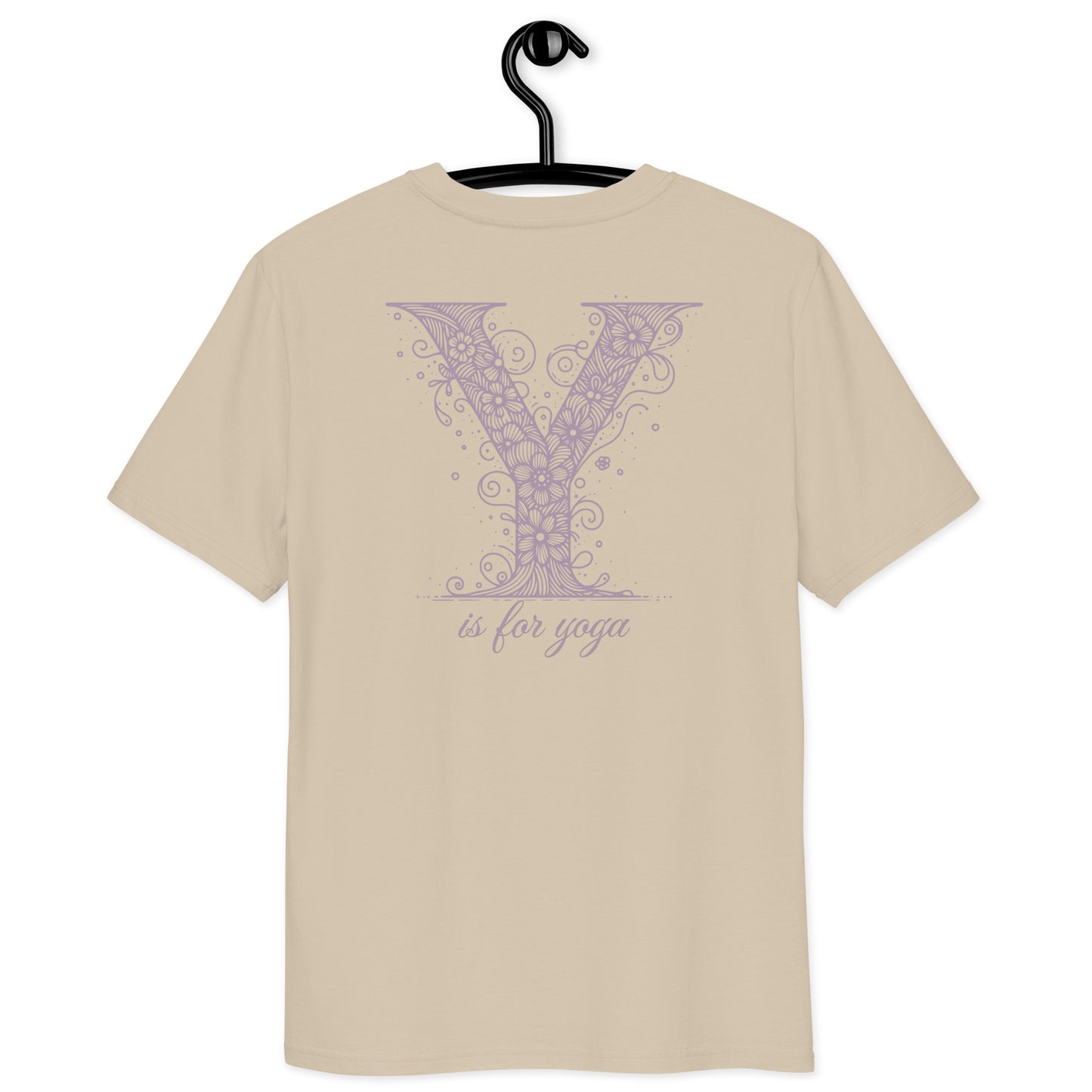 Unisex Organic Cotton T-Shirt - Eco-Friendly Minimalist Sustainable Tee 'Y is For Yoga'