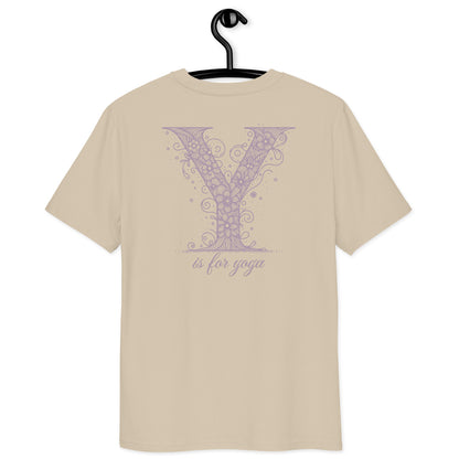 Unisex Organic Cotton T-Shirt - Eco-Friendly Minimalist Sustainable Tee 'Y is For Yoga'