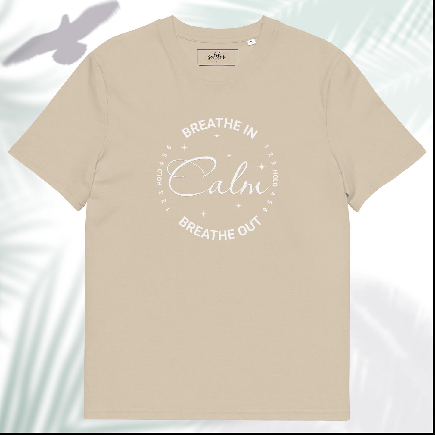 Unisex Organic Cotton T-Shirt - Eco-Friendly Minimalist Sustainable Tee 'Calm - Breathwork'