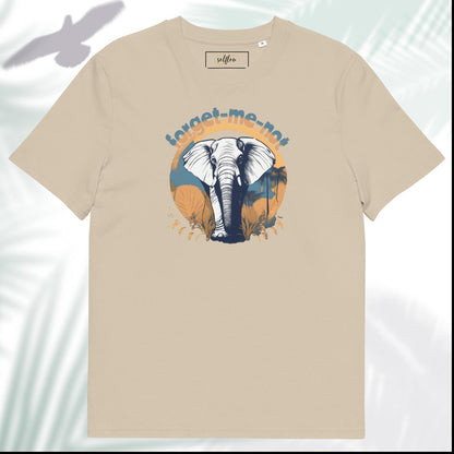 Unisex Organic Cotton T-Shirt - Eco-Friendly Minimalist Sustainable Tee 'Elephant - Save Endangered Animals'