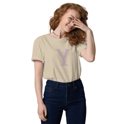 Unisex Organic Cotton T-Shirt - Eco-Friendly Minimalist Sustainable Tee 'Y is For Yoga'