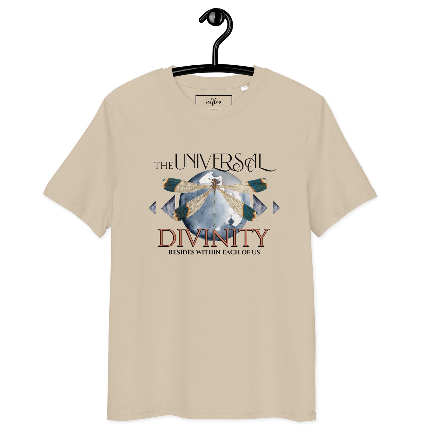 Unisex Organic Cotton T-Shirt - Eco-Friendly Minimalist Sustainable Tee 'Universal Divinity'