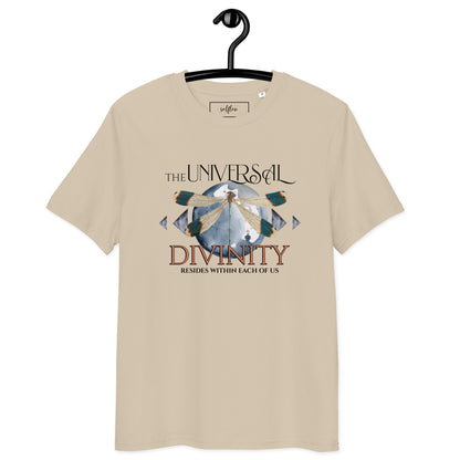 Unisex Organic Cotton T-Shirt - Eco-Friendly Minimalist Sustainable Tee 'Universal Divinity'