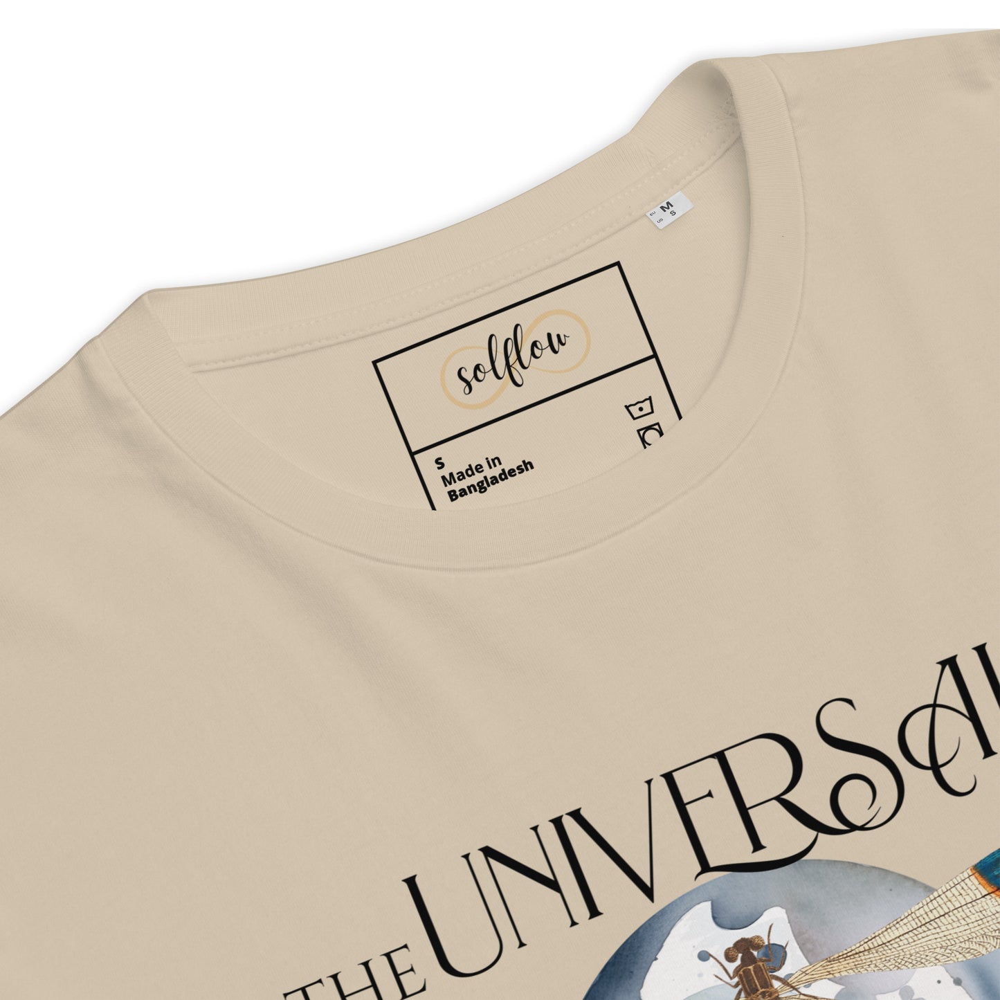 Unisex Organic Cotton T-Shirt - Eco-Friendly Minimalist Sustainable Tee 'Universal Divinity'