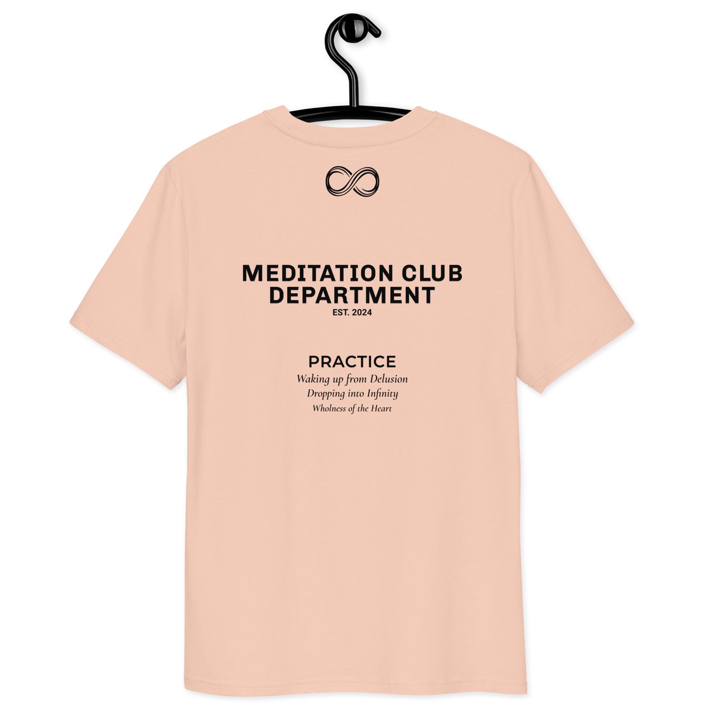 Unisex Organic Cotton T-Shirt - Eco-Friendly Minimalist Sustainable Tee 'Meditation Club Department'