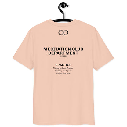 Unisex Organic Cotton T-Shirt - Eco-Friendly Minimalist Sustainable Tee 'Meditation Club Department'