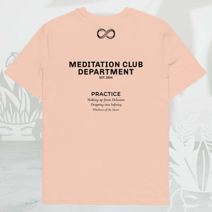 Unisex Organic Cotton T-Shirt - Eco-Friendly Minimalist Sustainable Tee 'Meditation Club Department'