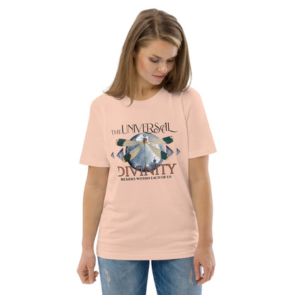 Unisex Organic Cotton T-Shirt - Eco-Friendly Minimalist Sustainable Tee 'Universal Divinity'