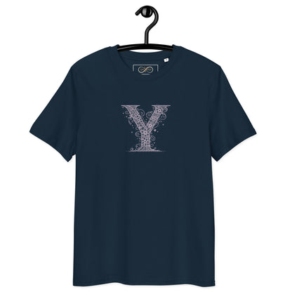 Unisex Organic Cotton T-Shirt - Eco-Friendly Minimalist Sustainable Tee 'Y is For Yoga'