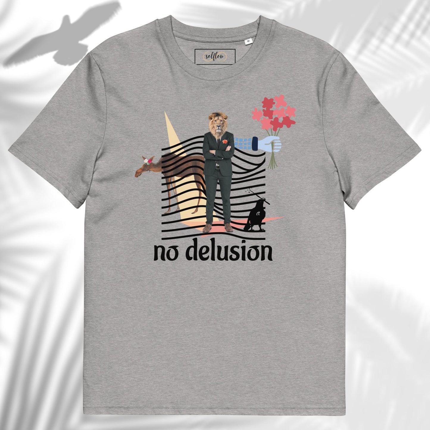 Unisex Organic Cotton T-Shirt - Eco-Friendly Minimalist Sustainable Tee 'No Delusion'