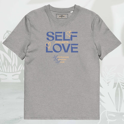 Unisex Organic Cotton T-Shirt - Eco-Friendly Minimalist Sustainable Tee 'Self Love'